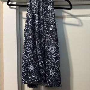 Navy and White Patterned Tank Top